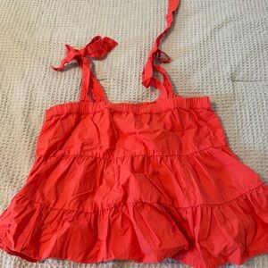 American Eagle Outfitters Coral Sleeveless Top